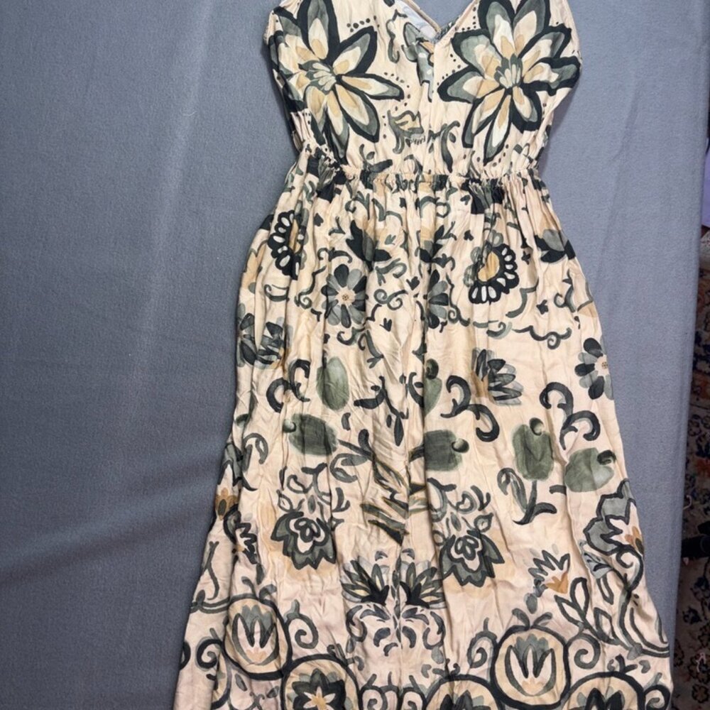 Women's FARM Rio Tropical Green Leaf Print Midi Dress size Medium - Picture 12 of 14